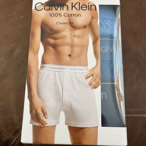 Calvin Klein Men's Cotton Boxers - Blue hues (sealed box)